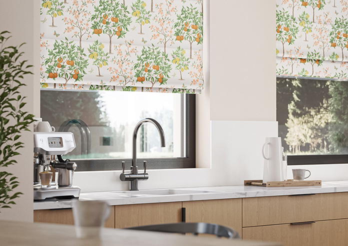 Lemon Grove, Mandarin - Twist&Fit Roman Blind - Image 5
